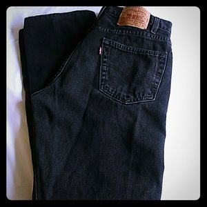 Men's 505 Levis Black Regular Fit Jeans 33x34